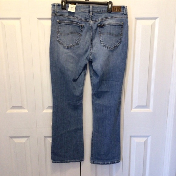 Lee Womens Medium Wash Midrise Stretch Bootcut Jeans Size 14 - Picture 3 of 9